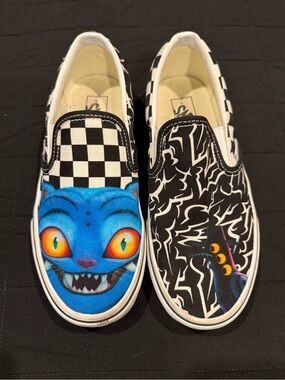 Vans Kids Slip-On Sneakers -K pop demon hunters Checkerboard Art